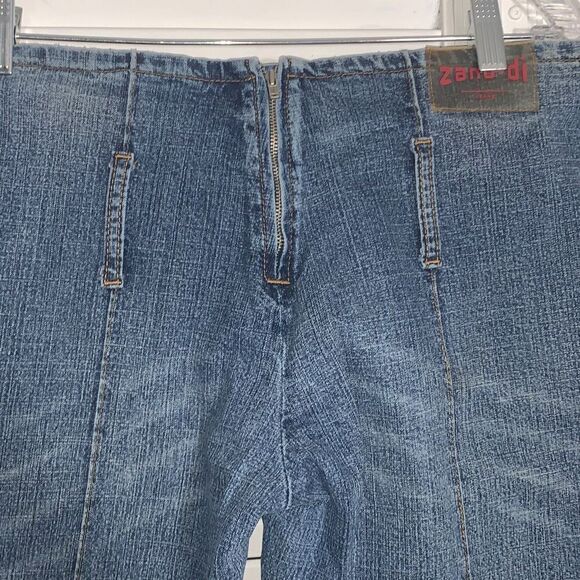Vintage Zane-Di Y2K Low Rise Split Hem Bootcut Flares Size 9 - Picture 12 of 16